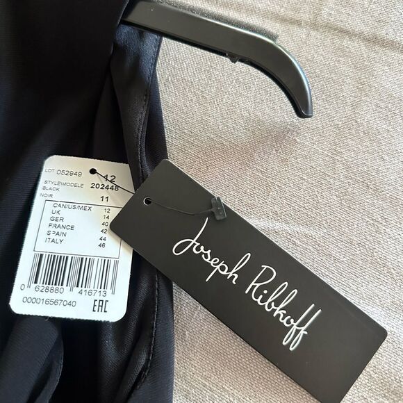 JOSEPH RIBKOFF BLACK BELTED DRESS NEW WITH TAGS - Picture 7 of 9